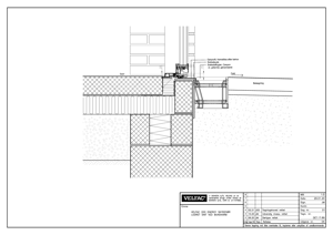 VELFAC 200 ENERGY skydedør, lodret snit ved 24mm bundkarm